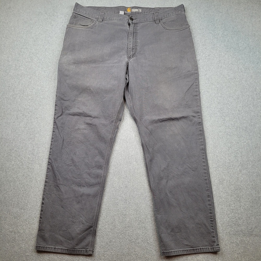 Carhartt Relaxed Fit Canvas Work Pants Mens 40x32 Gray Rugged Flex